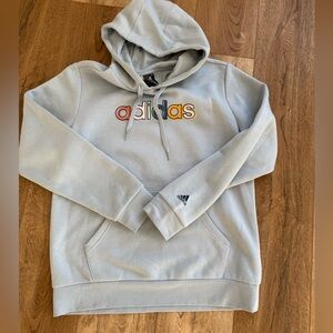 Adidas Multicolor Logo Graphic Fleece Hoodie
NWOT